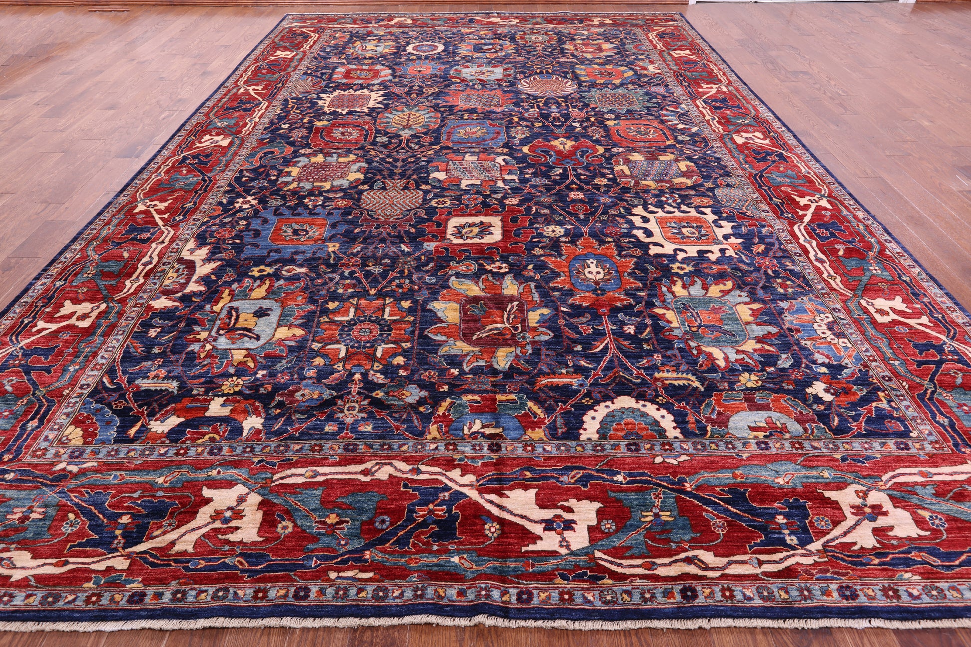 Persian Fine Serapi Hand Knotted Wool Rug - 10' 9" X 16' 3" - Golden Nile