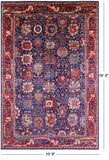 Persian Fine Serapi Hand Knotted Wool Rug - 10' 9" X 16' 3" - Golden Nile