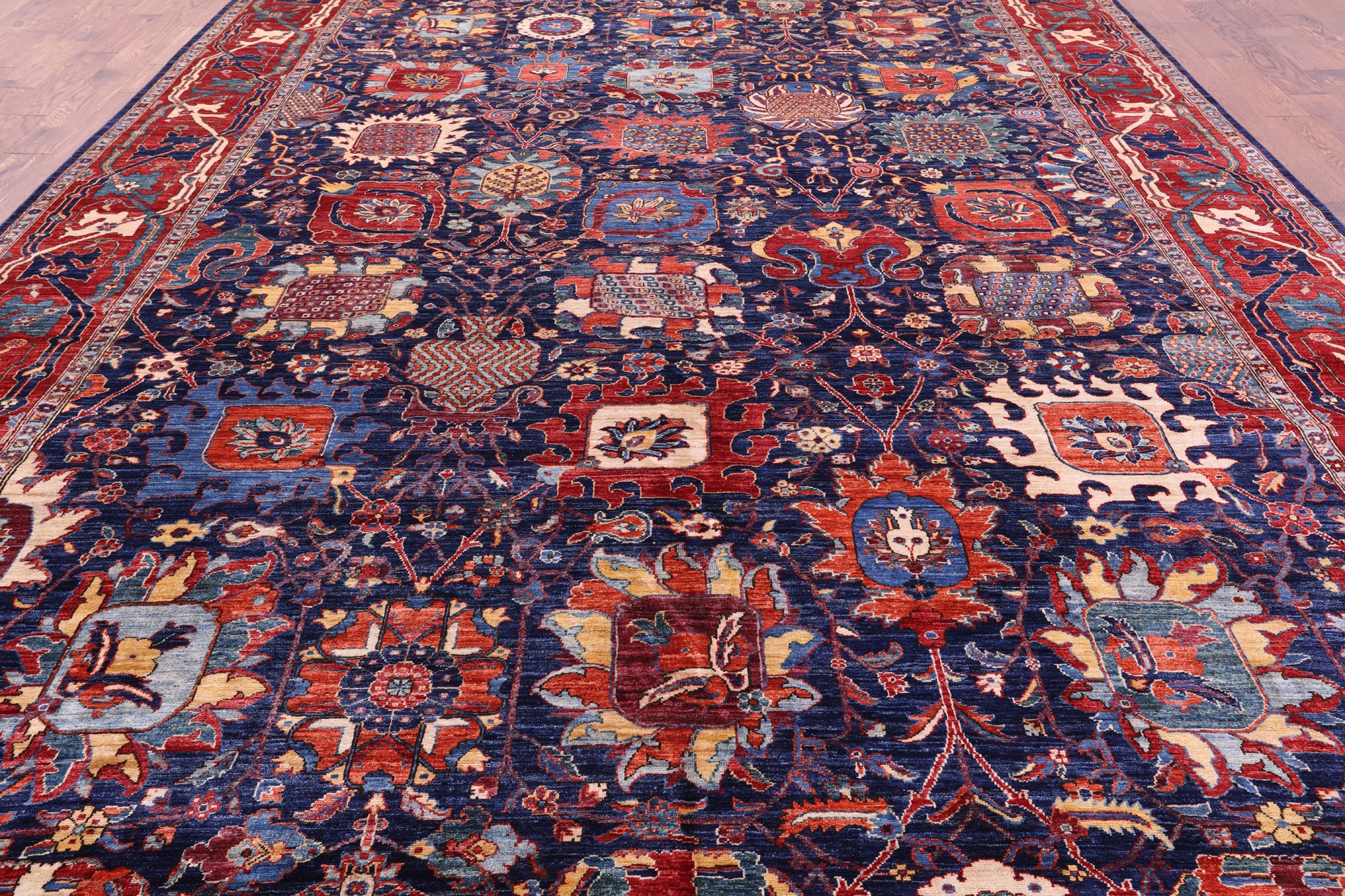 Persian Fine Serapi Hand Knotted Wool Rug - 10' 9" X 16' 3" - Golden Nile