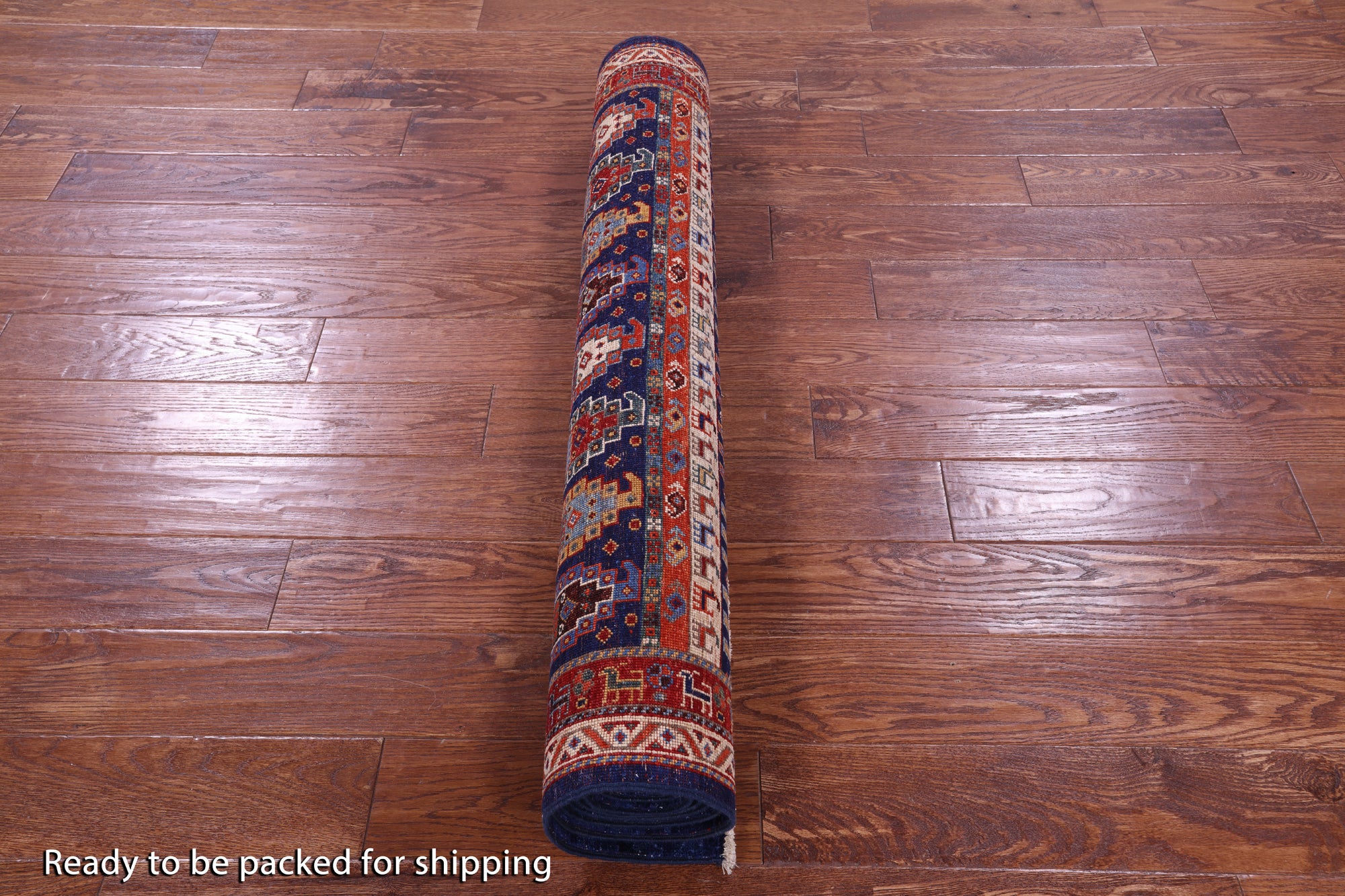 Tribal Persian Gabbeh Handmade Wool Runner Rug - 3' 11" X 9' 8" - Golden Nile