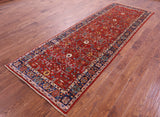 Persian Fine Serapi Handmade Wool Runner Rug - 3' 10" X 11' 3" - Golden Nile