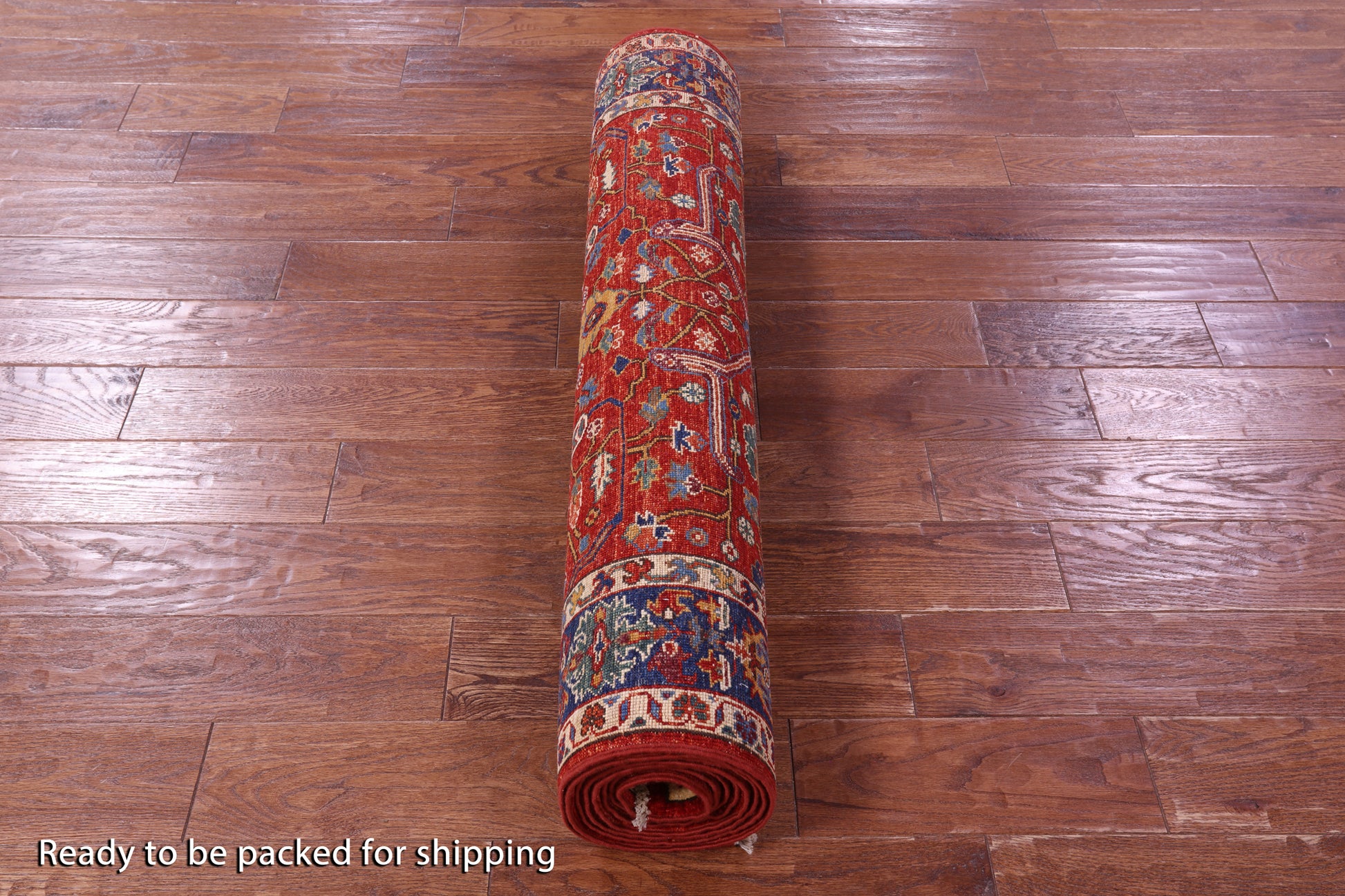Persian Fine Serapi Handmade Wool Runner Rug - 3' 10" X 11' 3" - Golden Nile