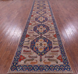 Persian Fine Serapi Hand Knotted Wool Runner Rug - 3' 9" X 17' 0" - Golden Nile