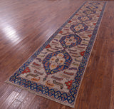 Persian Fine Serapi Hand Knotted Wool Runner Rug - 3' 9" X 17' 0" - Golden Nile