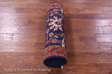 Blue Persian Fine Serapi Hand Knotted Wool Runner Rug - 2' 8" X 12' 10" - Golden Nile