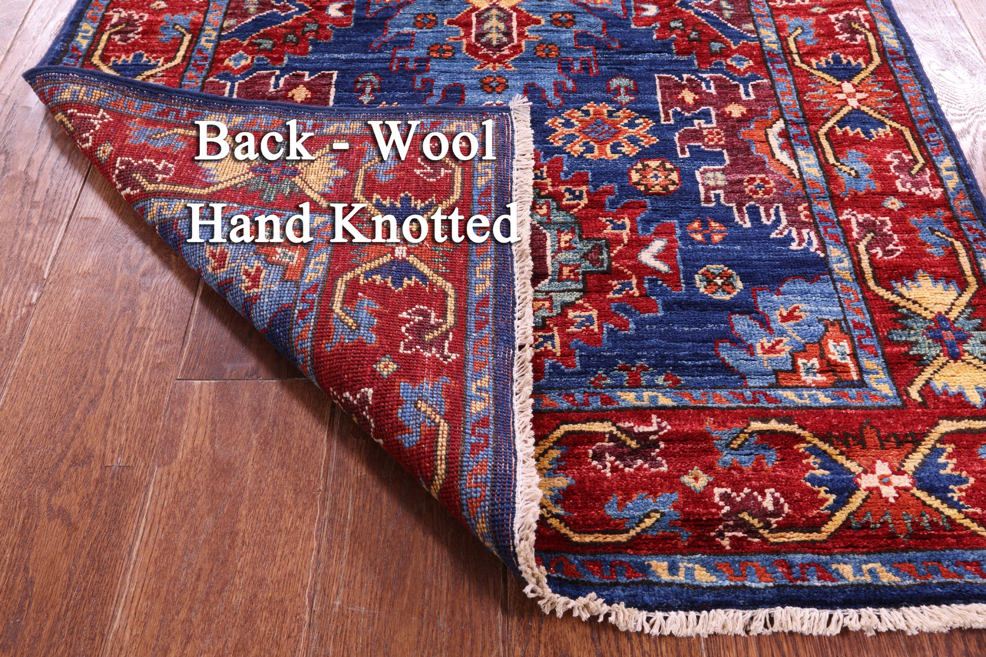 Blue Persian Fine Serapi Handmade Wool Runner Rug - 2' 11" X 13' 2" - Golden Nile