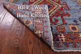 Blue Persian Fine Serapi Handmade Wool Runner Rug - 4' 0" X 9' 8" - Golden Nile
