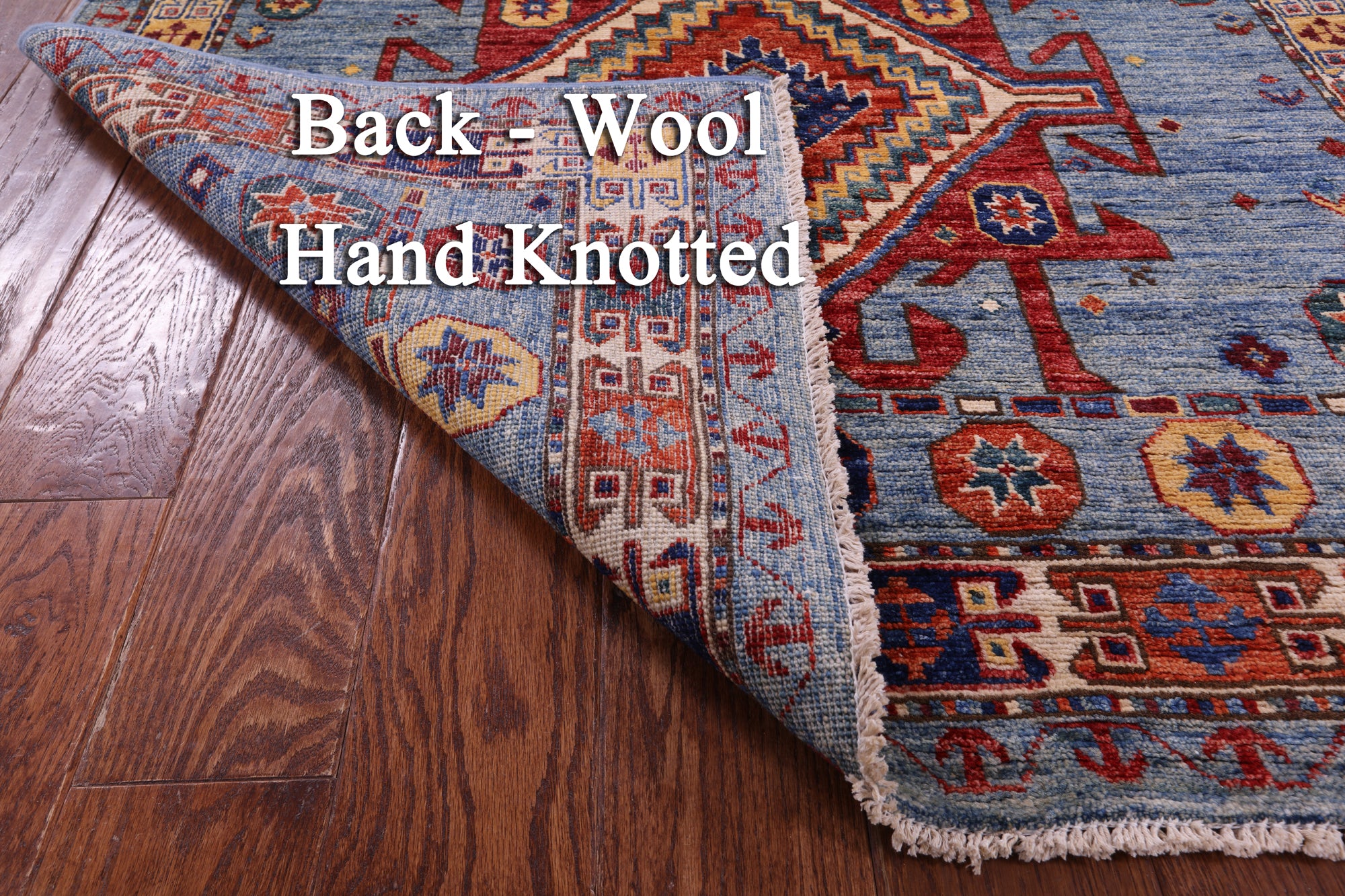 Blue Persian Fine Serapi Handmade Wool Runner Rug - 4' 0" X 9' 8" - Golden Nile