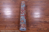 Blue Persian Fine Serapi Handmade Wool Runner Rug - 4' 0" X 9' 8" - Golden Nile