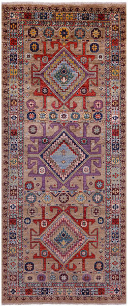 Persian Fine Serapi Handmade Wool Runner Rug - 3' 10" X 9' 3" - Golden Nile