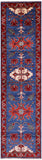 Blue Persian Fine Serapi Handmade Wool Runner Rug - 2' 10" X 11' 1" - Golden Nile