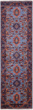 Blue Persian Fine Serapi Handmade Wool Runner Rug - 2' 10" X 9' 10" - Golden Nile