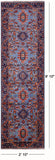 Blue Persian Fine Serapi Handmade Wool Runner Rug - 2' 10" X 9' 10" - Golden Nile