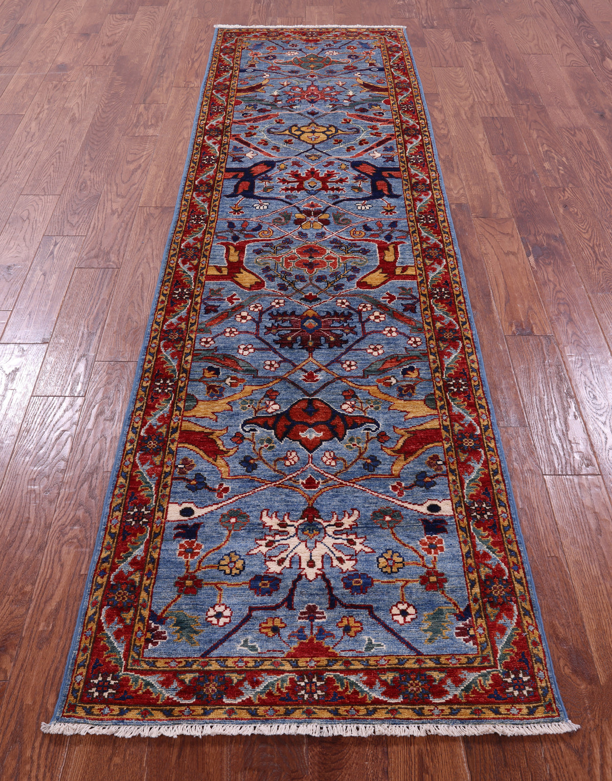 Persian Fine Serapi Handmade Wool Runner Rug - 2' 9" X 10' 0" - Golden Nile