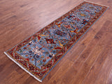 Persian Fine Serapi Handmade Wool Runner Rug - 2' 9" X 10' 0" - Golden Nile