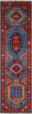 Persian Fine Serapi Hand Knotted Wool Runner Rug - 2' 8