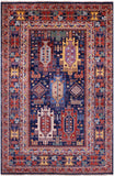 Persian Fine Serapi Hand Knotted Wool Rug - 6' 0" X 9' 0" - Golden Nile