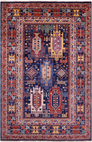 Persian Fine Serapi Hand Knotted Wool Rug - 6' 0