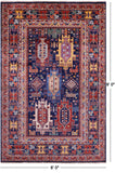 Persian Fine Serapi Hand Knotted Wool Rug - 6' 0" X 9' 0" - Golden Nile