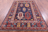 Persian Fine Serapi Hand Knotted Wool Rug - 6' 0" X 9' 0" - Golden Nile
