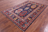 Persian Fine Serapi Hand Knotted Wool Rug - 6' 0" X 9' 0" - Golden Nile