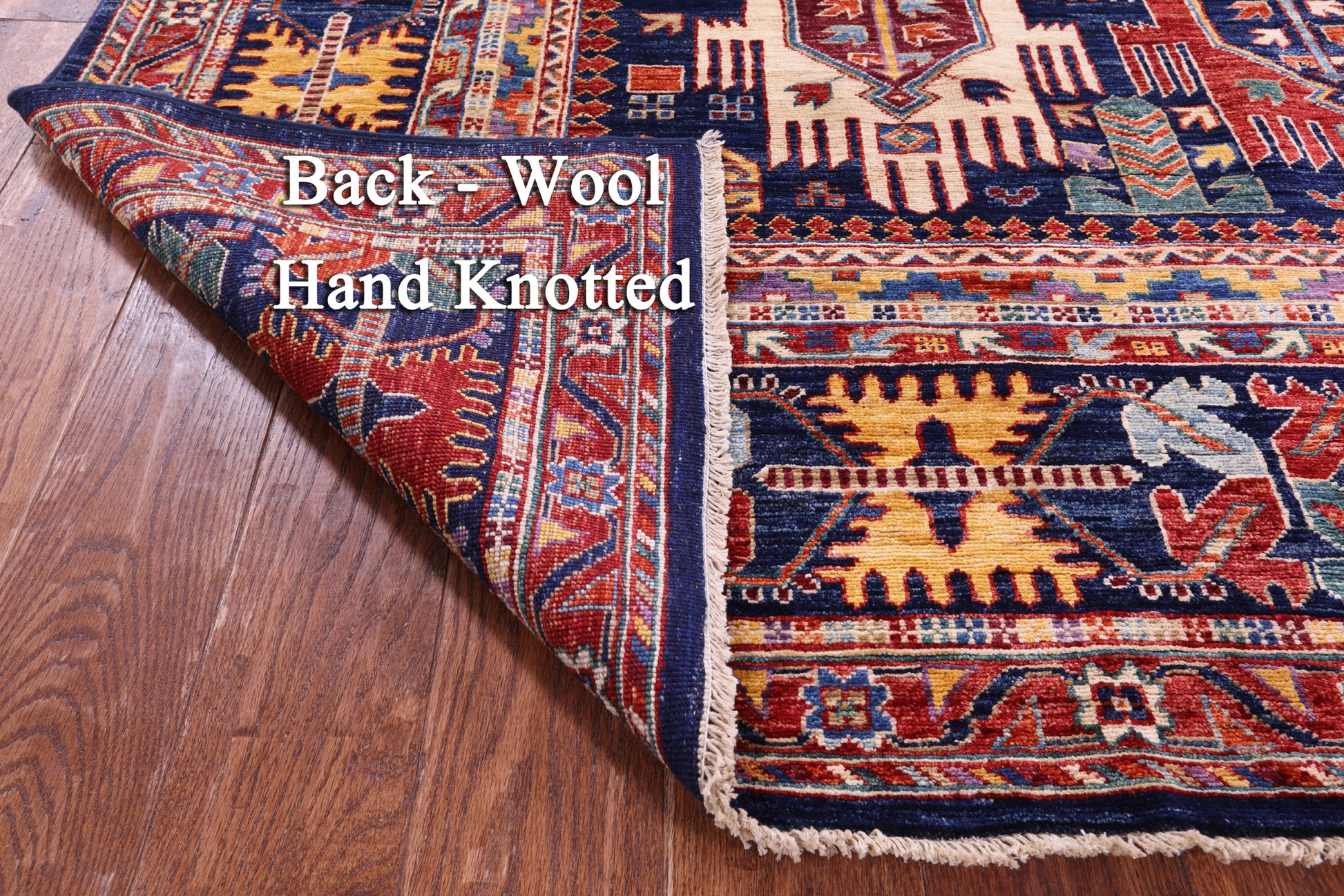 Persian Fine Serapi Hand Knotted Wool Rug - 6' 0" X 9' 0" - Golden Nile