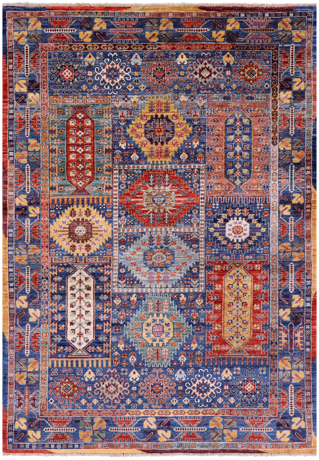 Persian Fine Serapi Handmade Wool Rug - 4' 10" X 6' 9" - Golden Nile