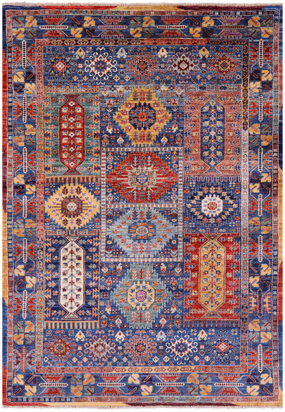 Persian Fine Serapi Handmade Wool Rug - 4' 10" X 6' 9" - Golden Nile