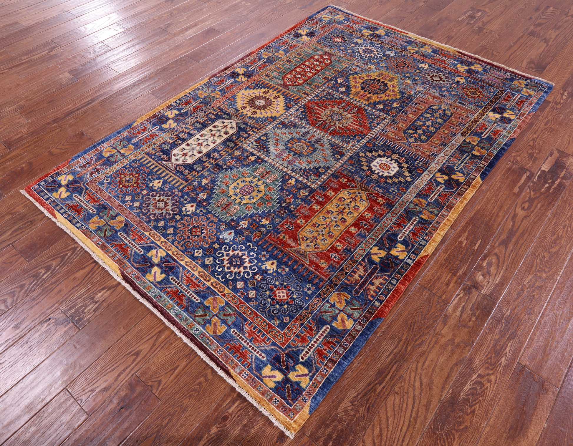 Persian Fine Serapi Handmade Wool Rug - 4' 10" X 6' 9" - Golden Nile
