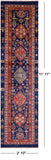 Blue Persian Fine Serapi Handmade Wool Runner Rug - 2' 10" X 11' 11" - Golden Nile