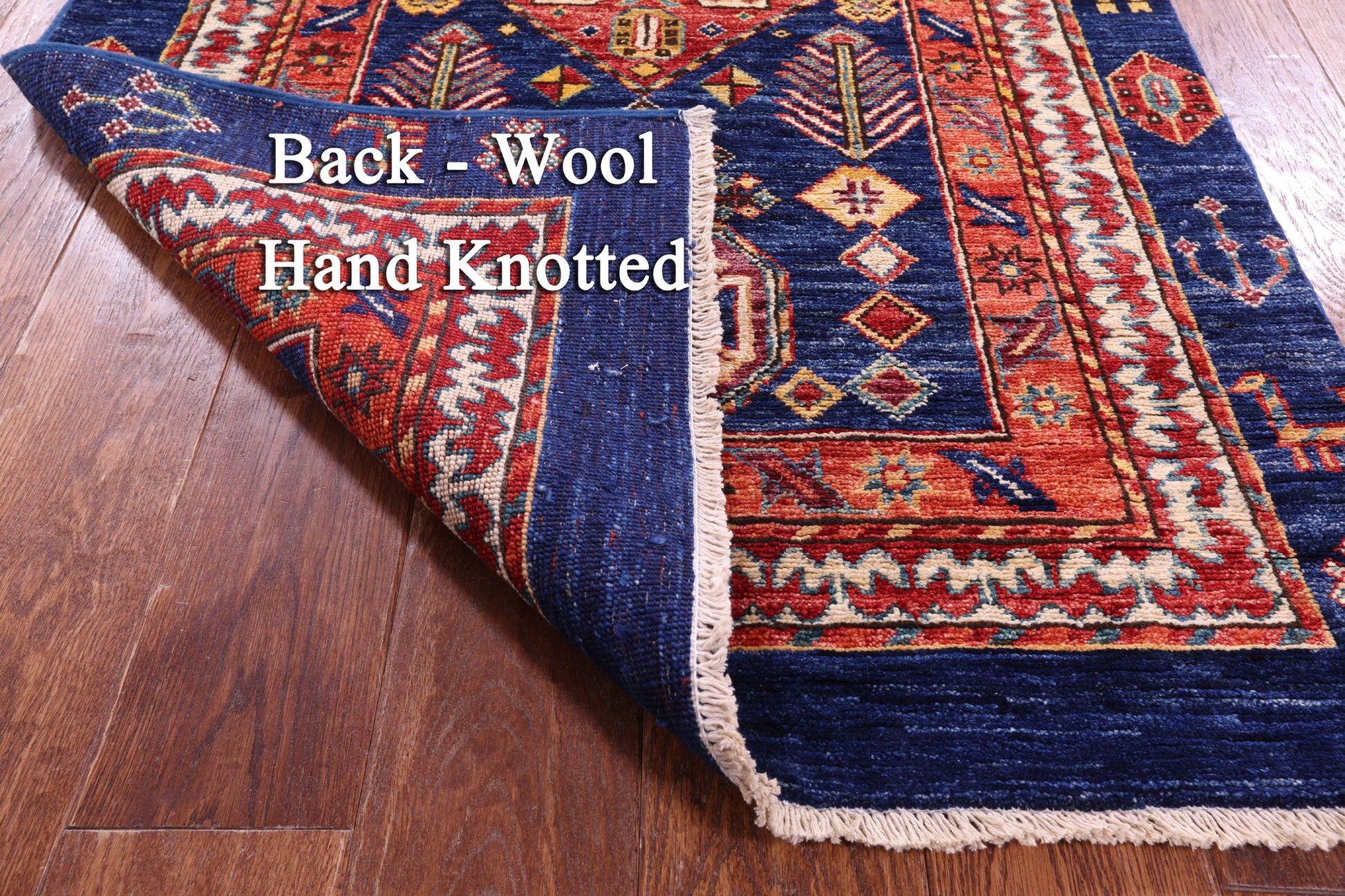 Blue Persian Fine Serapi Handmade Wool Runner Rug - 2' 10" X 11' 11" - Golden Nile