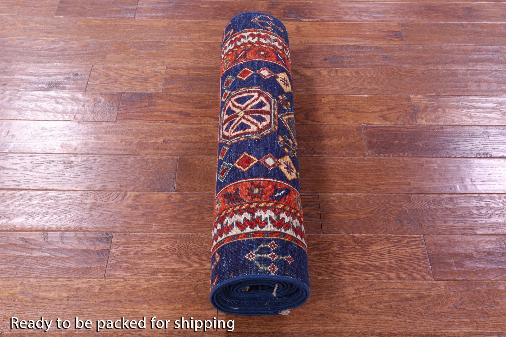Blue Persian Fine Serapi Handmade Wool Runner Rug - 2' 10" X 11' 11" - Golden Nile