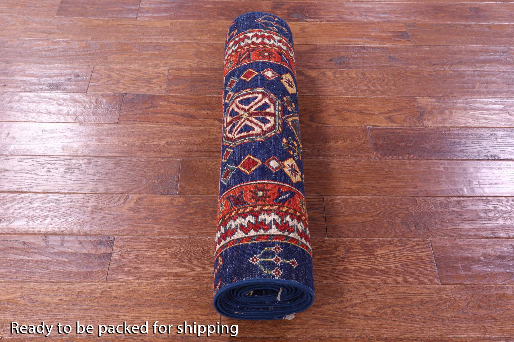 Blue Persian Fine Serapi Handmade Wool Runner Rug - 2' 10" X 11' 11" - Golden Nile