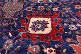 Blue Persian Fine Serapi Handmade Wool Rug - 11' 1" X 16' 6" - Golden Nile