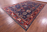 Blue Persian Fine Serapi Handmade Wool Rug - 11' 1" X 16' 6" - Golden Nile