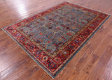 Persian Fine Serapi Hand Knotted Wool Rug - 5' 10" X 8' 6" - Golden Nile
