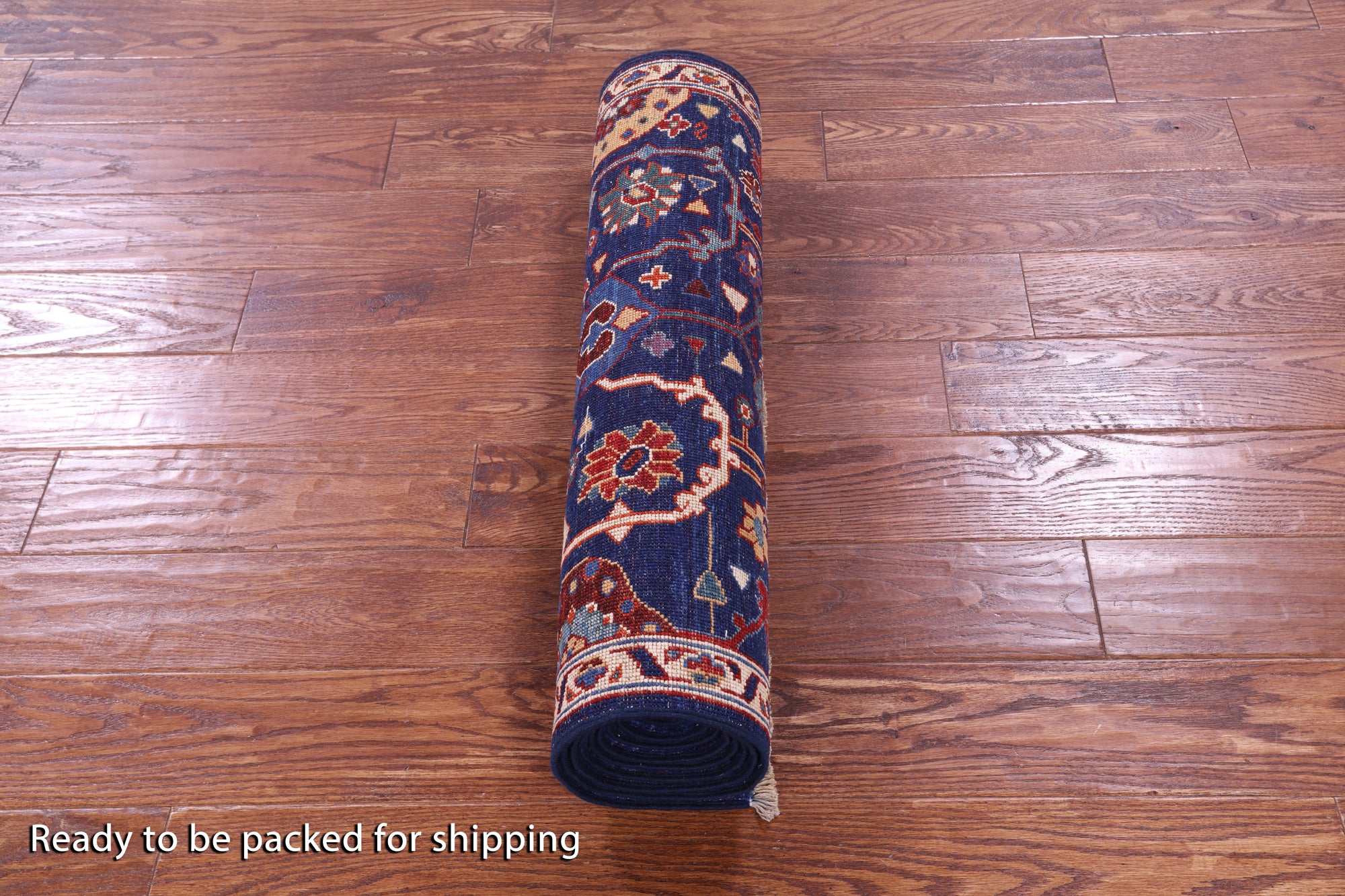 Persian Fine Serapi Hand Knotted Wool Runner Rug - 2' 7" X 10' 3" - Golden Nile