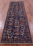 Persian Fine Serapi Hand Knotted Wool Runner Rug - 2' 9" X 9' 6" - Golden Nile