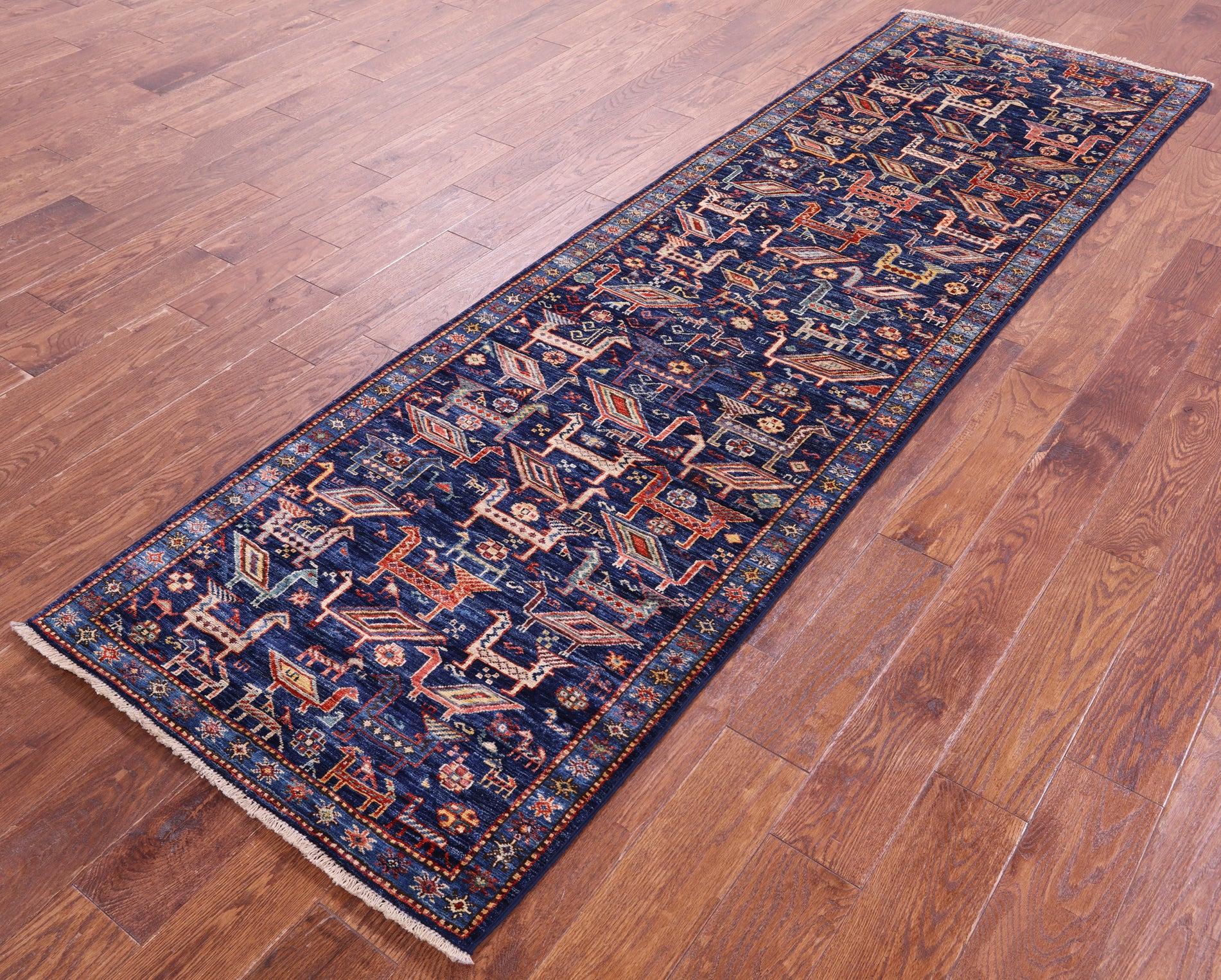 Persian Fine Serapi Hand Knotted Wool Runner Rug - 2' 9" X 9' 6" - Golden Nile