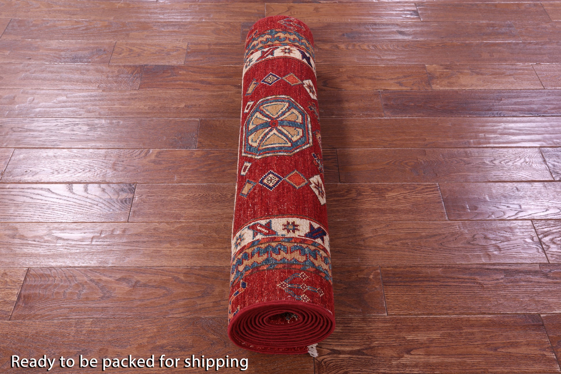 Persian Fine Serapi Handmade Wool Runner Rug - 3' 2" X 12' 8" - Golden Nile