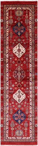 Persian Fine Serapi Handmade Wool Runner Rug - 3' 2