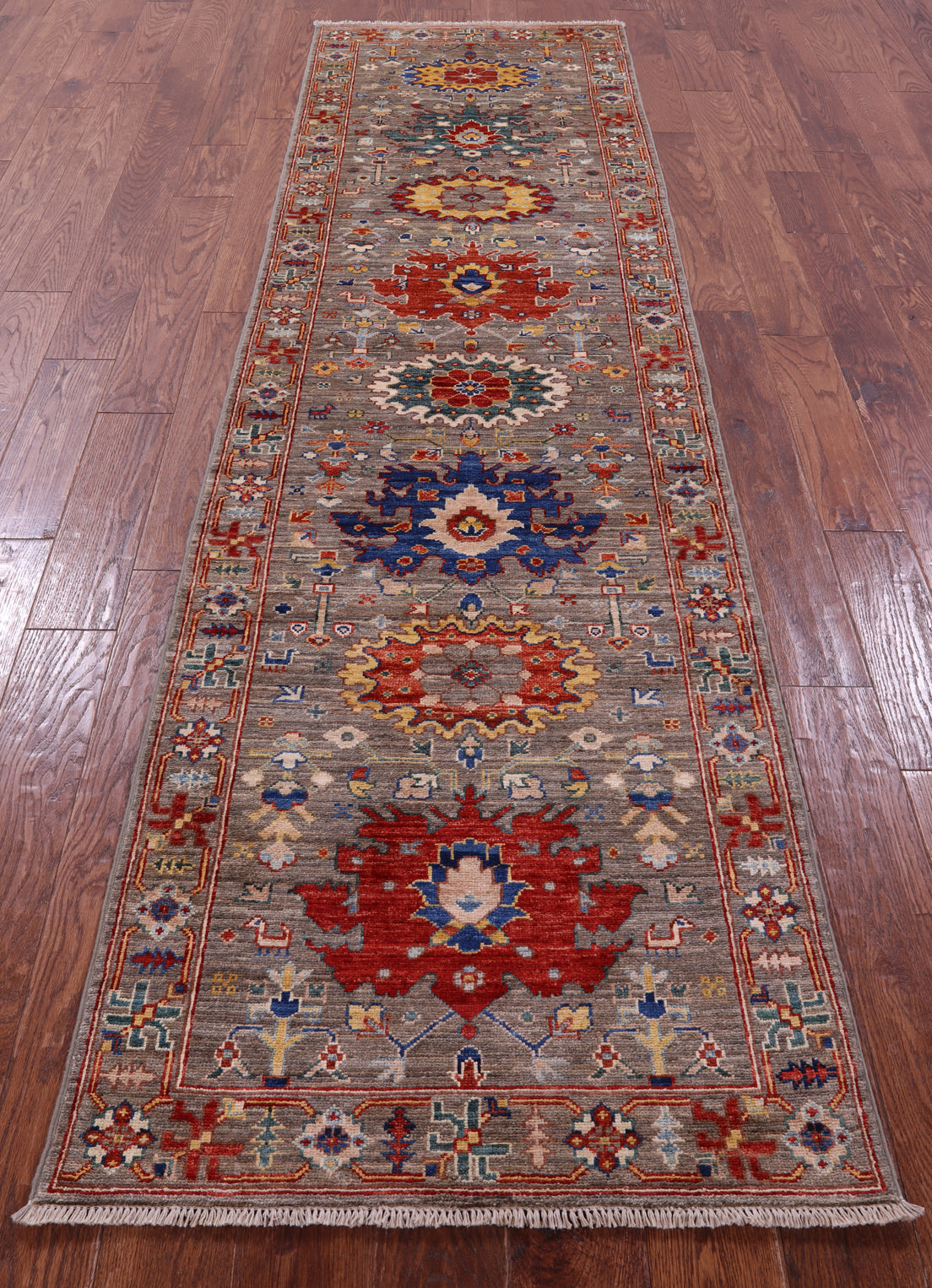 Persian Fine Serapi Handmade Wool Runner Rug - 2' 8" X 9' 11" - Golden Nile