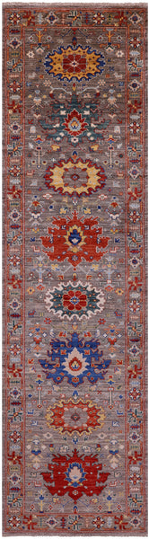 Persian Fine Serapi Handmade Wool Runner Rug - 2' 8" X 9' 11" - Golden Nile
