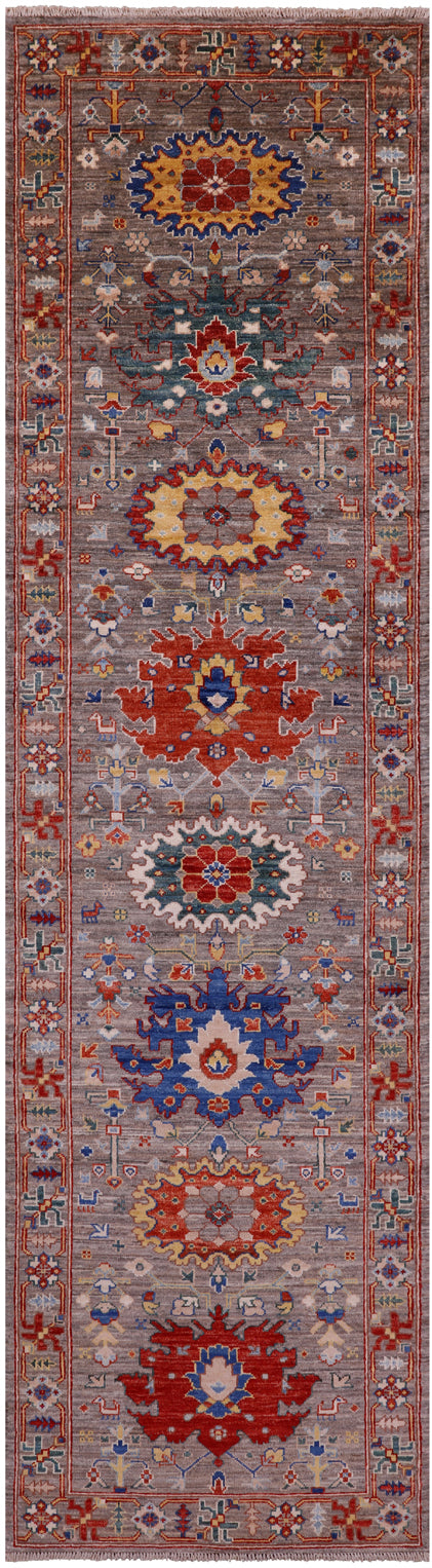 Persian Fine Serapi Handmade Wool Runner Rug - 2' 8" X 9' 11" - Golden Nile