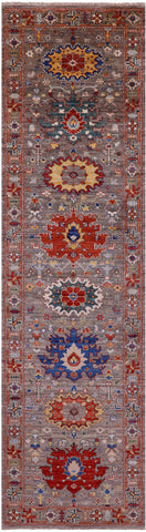 Persian Fine Serapi Handmade Wool Runner Rug - 2' 8
