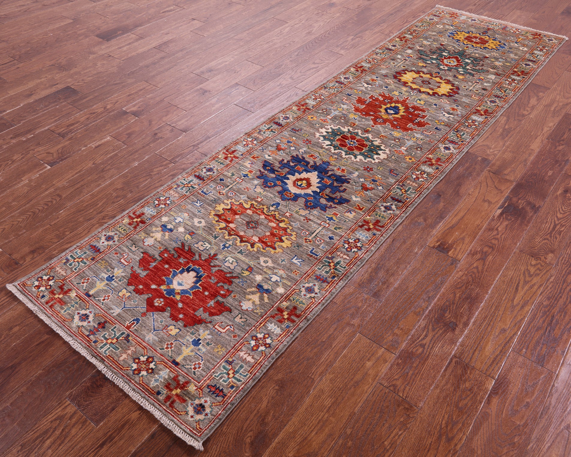 Persian Fine Serapi Handmade Wool Runner Rug - 2' 8" X 9' 11" - Golden Nile