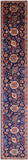 Blue Persian Fine Serapi Hand Knotted Wool Runner Rug - 2' 10" X 17' 8" - Golden Nile