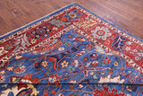 Blue Persian Fine Serapi Handmade Wool Rug - 8' 11" X 11' 7" - Golden Nile
