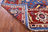 Blue Persian Fine Serapi Handmade Wool Rug - 8' 11" X 11' 7" - Golden Nile