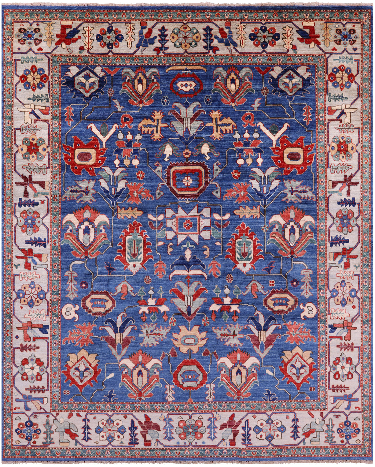Persian Fine Serapi Handmade Wool Rug - 8' 0" X 9' 10" - Golden Nile